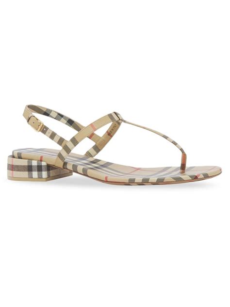 Shop Burberry Emily Checked Slingbacks 